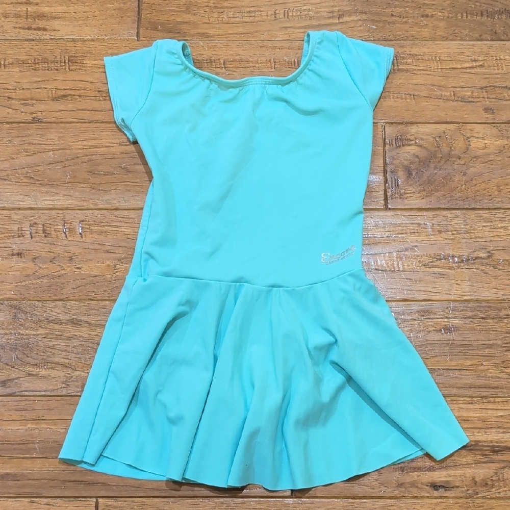 Corps Dancewear Skirted Cap Sleeve Turquoise Short Sleeve Dress